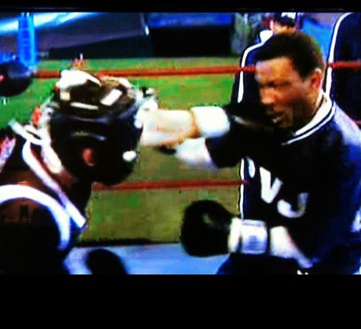 Who is that catching the Pernell Whitaker -- who passed away earlier this week -- with a left? That'd be Ridgeview girls basketball coach Donnie Frazier when he was on the "Pros vs. Joes" TV show. He also got in the ring with Arturo Gatti during his time on the reality show.