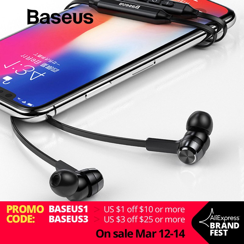 GramDeal's tweet photo. Baseus S06 Neckband Bluetooth Earphone Wireless earphones For Xiaomi iPhone earbuds stereo auriculares fone de ouvido with MIC https://t.co/U26toGLAVN