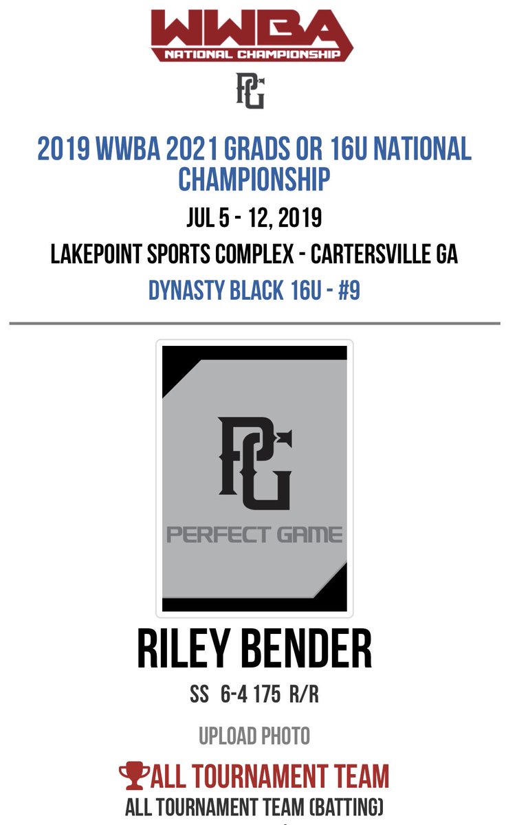 WildcattersHS's tweet photo. @RileyBender7 congrats on earning a spot on the All-Tournament team for the WWBA 16u. @PBR_Texas @PG_Scouting @DynastyShowcase https://t.co/HnwEhest5S