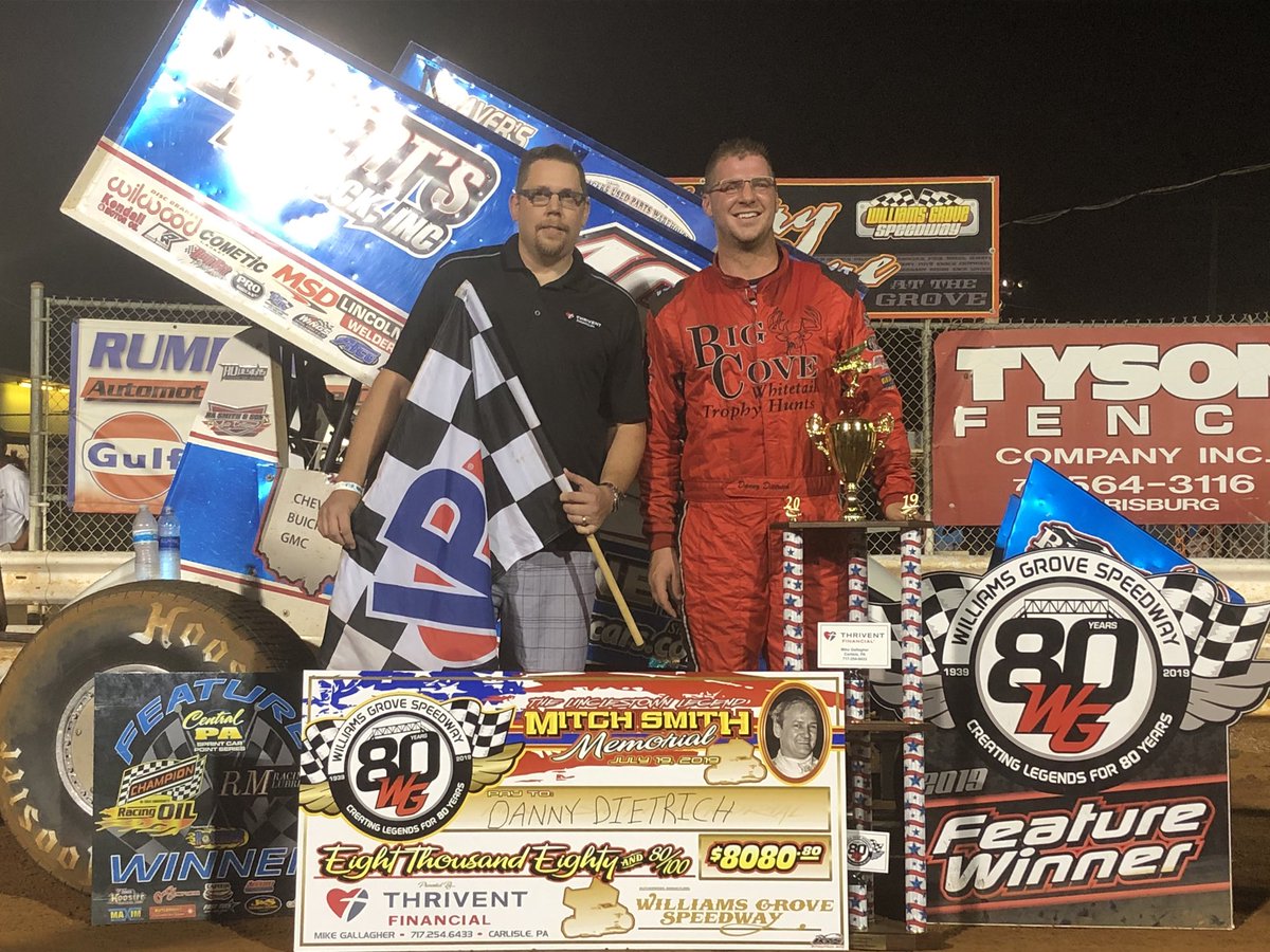 WilliamsGrove's tweet photo. Danny Dietrich wins the 31st Annual Mitch Smith Memorial presented by @Thrivent and will take home $8,080.80! https://t.co/nnnddbqfQ5