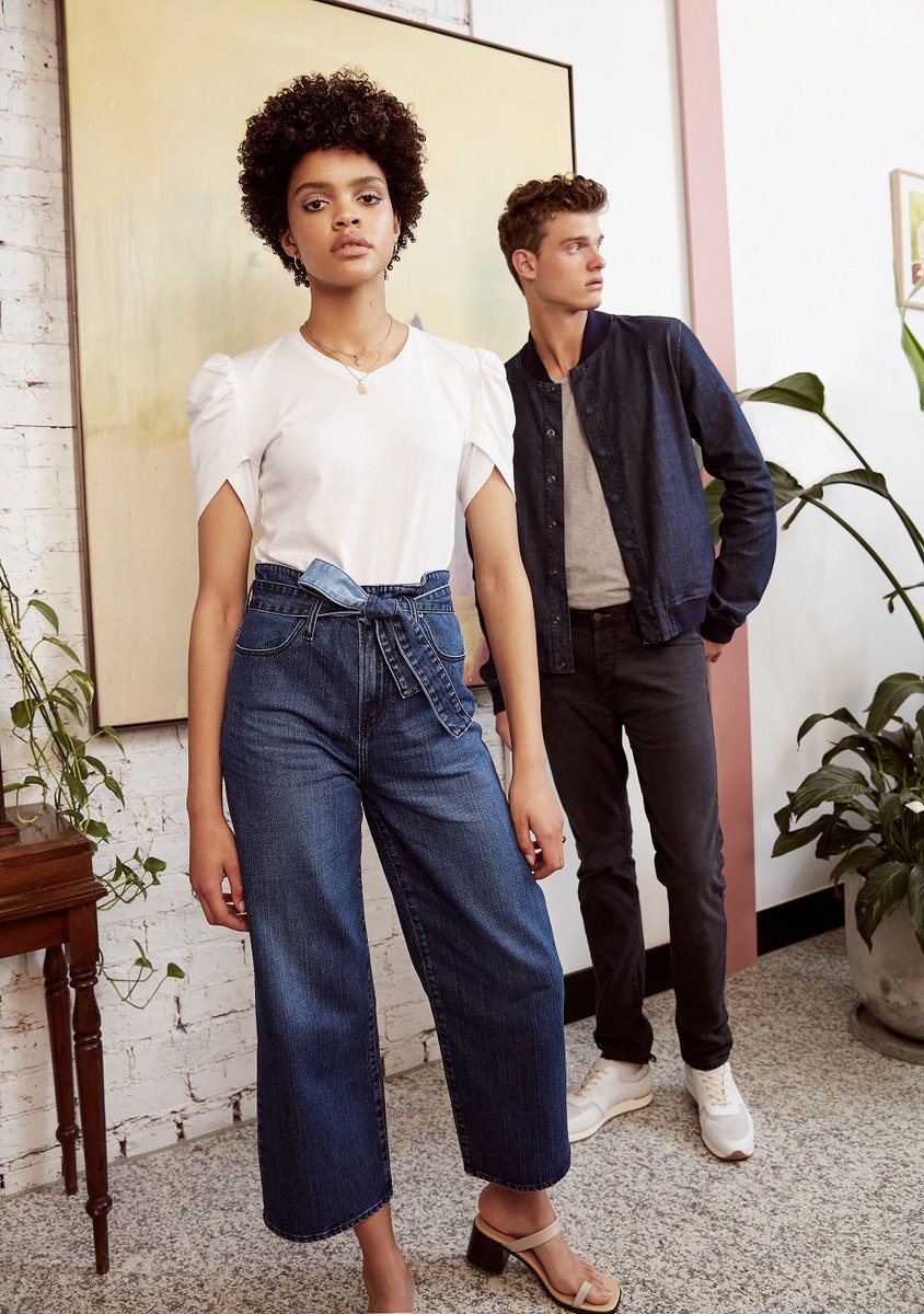 denimsmith01's tweet photo. SS19: Carla wears The YASMIN T in White x OCTAVIA Jean in Indigo. Quentin wears The BAUER T in Grey Marle x MACK Jacket in French Navy x WILLEM Jean in Gainsboro.  Shop in-store or online (AfterPay available): https://t.co/HIcx4HyRdk
#imadeyourclothes #ethicaldenim #ShopLocal https://t.co/aMjTOhucik