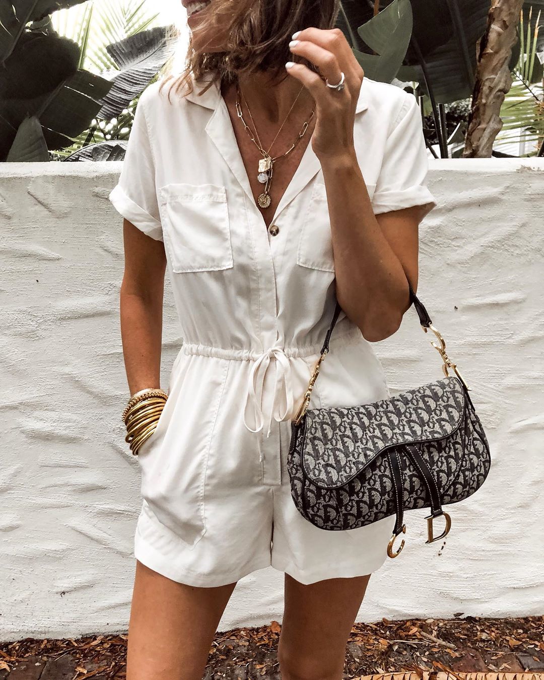 abercrombie white romper