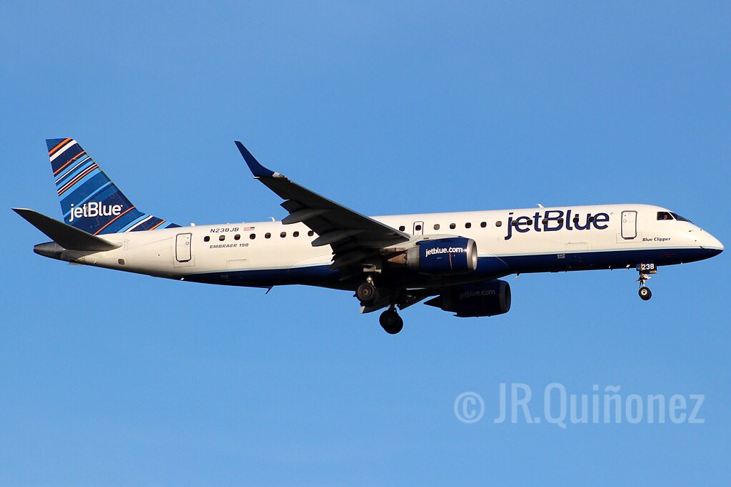 FSA_2013's tweet photo. Embraer 190-100
#JetBlue
N238JB
#BlueClipper
#BradleyIntlAirport
©️JR Quinonez
@JetBlue https://t.co/Et7BTIrFkp
