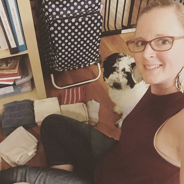 SimpleDeepLife's tweet photo. Just me and the pup foldin’ laundry on a Friday evening while the fam watches another movie.
_
Officially in puppy “toddlerhood”. This girl is into E.V.E.R.Y.T.H.I.N.G. and I can’t trust her in the tv room. 
_
On a brighter note, the kitchen is sparkly a… https://t.co/MCaiz7eJJN https://t.co/OG3WovWwxD