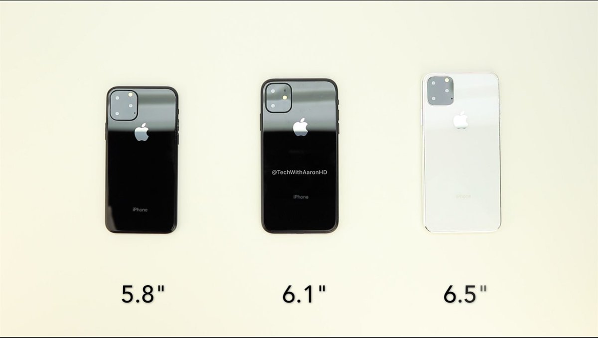 TechWithAaronHD's tweet image. Which size iPhone 11 is the right size for you? #iPhone11 #iPhone11Max #iPhone11R