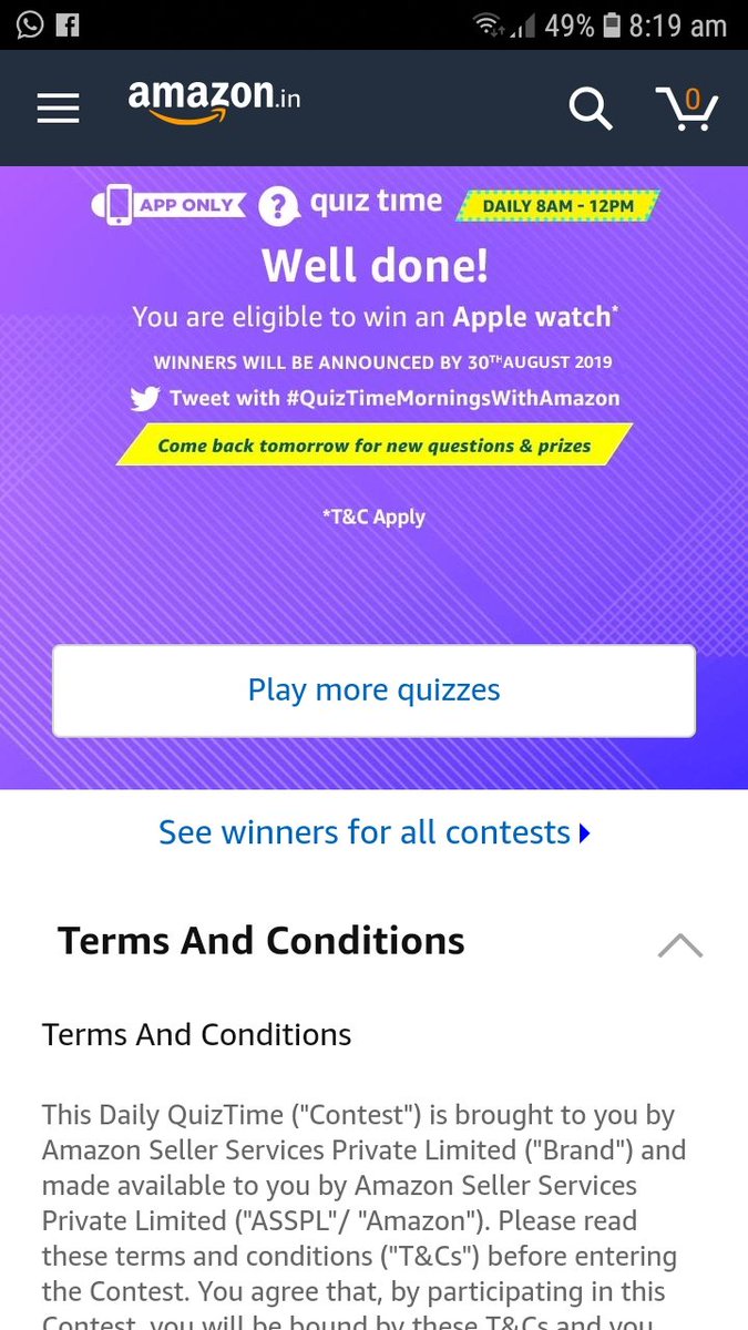 nitu2412's tweet photo. @amazonIN #QuizTimeMorningsWithAmazon https://t.co/39AW6udqPy