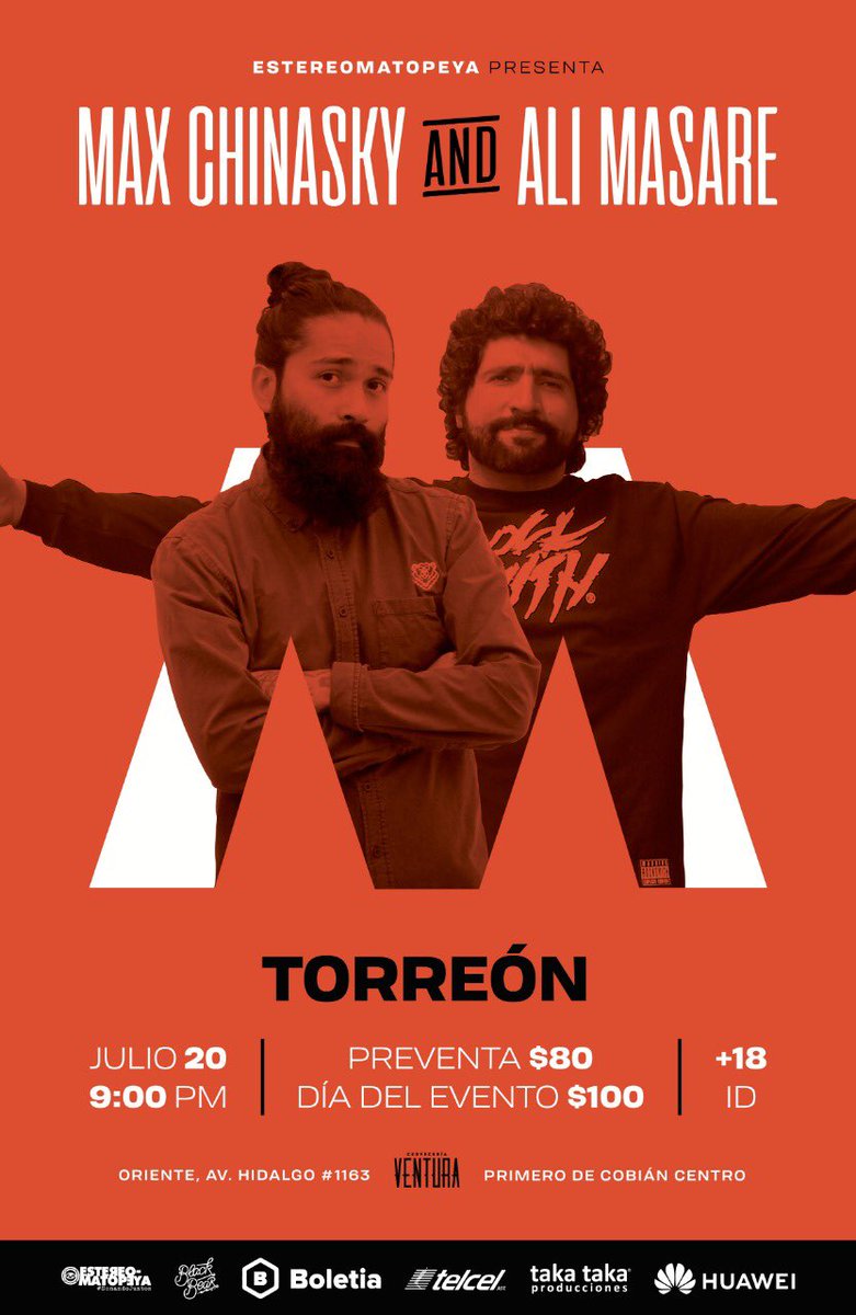 TakaTakaProd's tweet photo. Seguimos visitando todo el país con el #TourTELCEL - @HuaweiMobileMx
🔴 Torreón: @MaxChinasky + @AliMasare
⚫️ La Paz, Baja California Sur: @LngSHT - @MaxChinasky
🔵 Los Cabos, Baja California Sur: @LngSHT - @MaxChinasky - @AliMasare https://t.co/N4FgVZ4uU3
