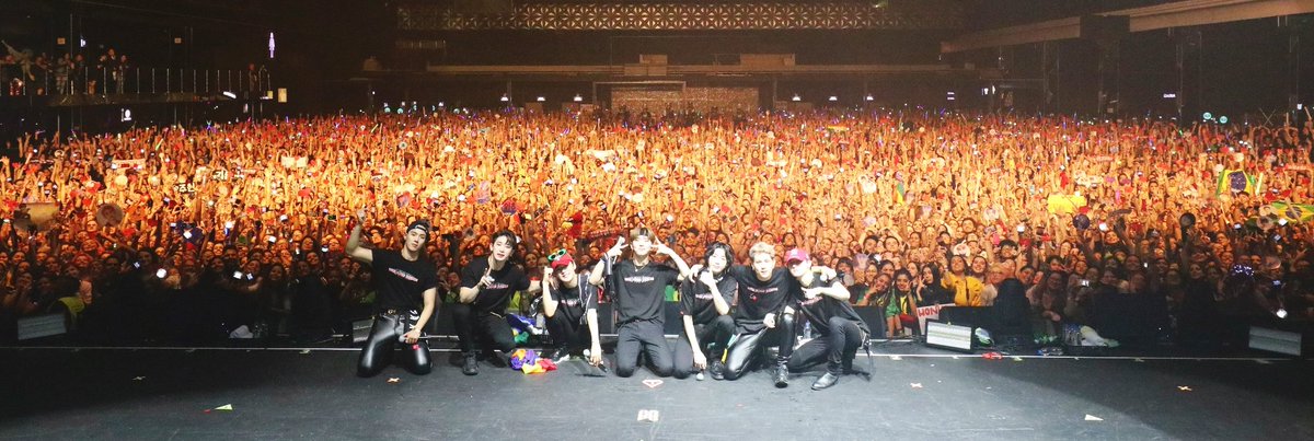 OfficialMONSTAX's tweet photo. [#MONSTA_X]  
2019 MONSTA X WORLD TOUR 
2019. 07. 19 FRI 
#WE_ARE_HERE in #SAO_PAULO

#MONSTAX #몬스타엑스
#WEAREHERETOUR https://t.co/ECWrxZninY