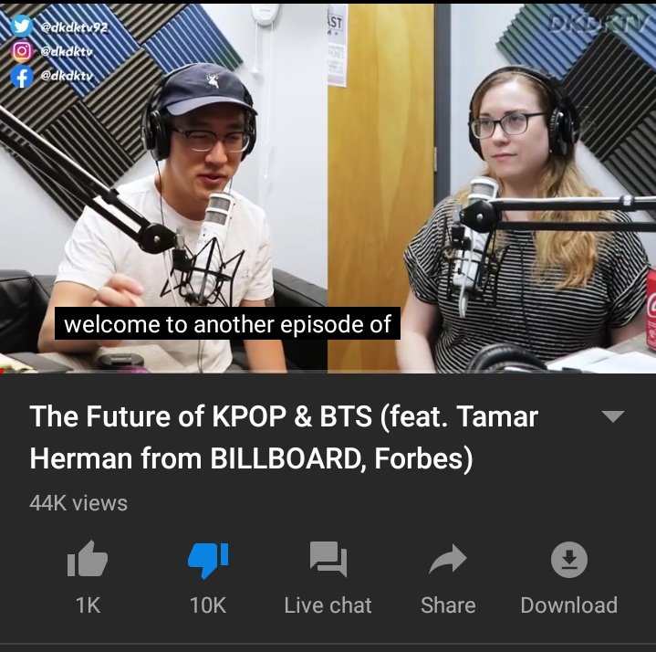 July, 2019. Danny Kim. Made a video featuring Tamar Herman "journalist" from Billboard to a podcast titled "The future of kpop and BTS" where they dedicated 1:32 minutes to criticize BTS success in the west and blame the failure of other bg and gg on BTS's success.