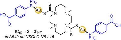 ChemBioChem's tweet photo. Polyazamacrocycles used to prepare #multimetallic gold(I) complexes with #antiproliferative properties in cancer cell lines (Bodio @Univ_BFC) #drugdiscovery #ChemBioTalents https://t.co/Y0EyRZMzKc https://t.co/lS6jdJXCG7