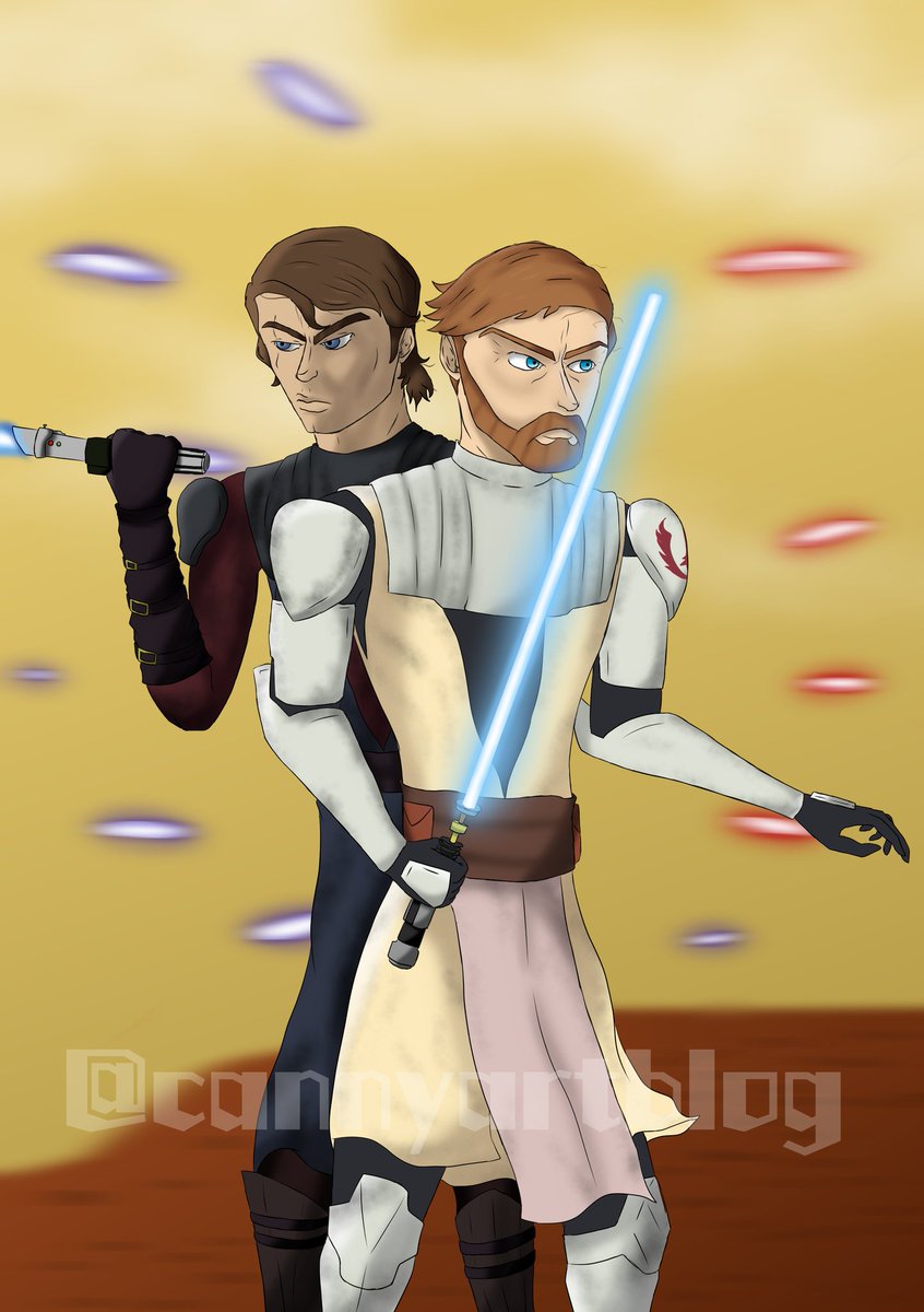 cannyartblog's tweet photo. Master and apprentice. A war.
Y'all already know what I'm talking about

#StarWars #starwarsfanart #CloneWars #CloneWarsSaved #TheCloneWars #anakinskywalker #obiwankenobi #generalkenobi #lighstaber https://t.co/zWUfUtr0th