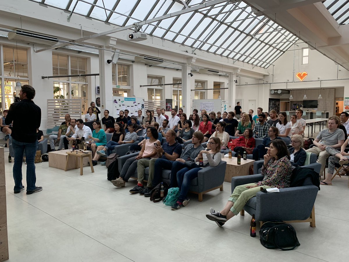 TechForGoodMUC's tweet photo. At our kickoff event last Tuesday we had a big crowd. Kevin Adler from Miracle Message is a powerful speaker with a wonderful mission - reuniting people living on the streets with their loved ones. “Everybody is someone’s somebody.” https://t.co/XGjtHV8jUD