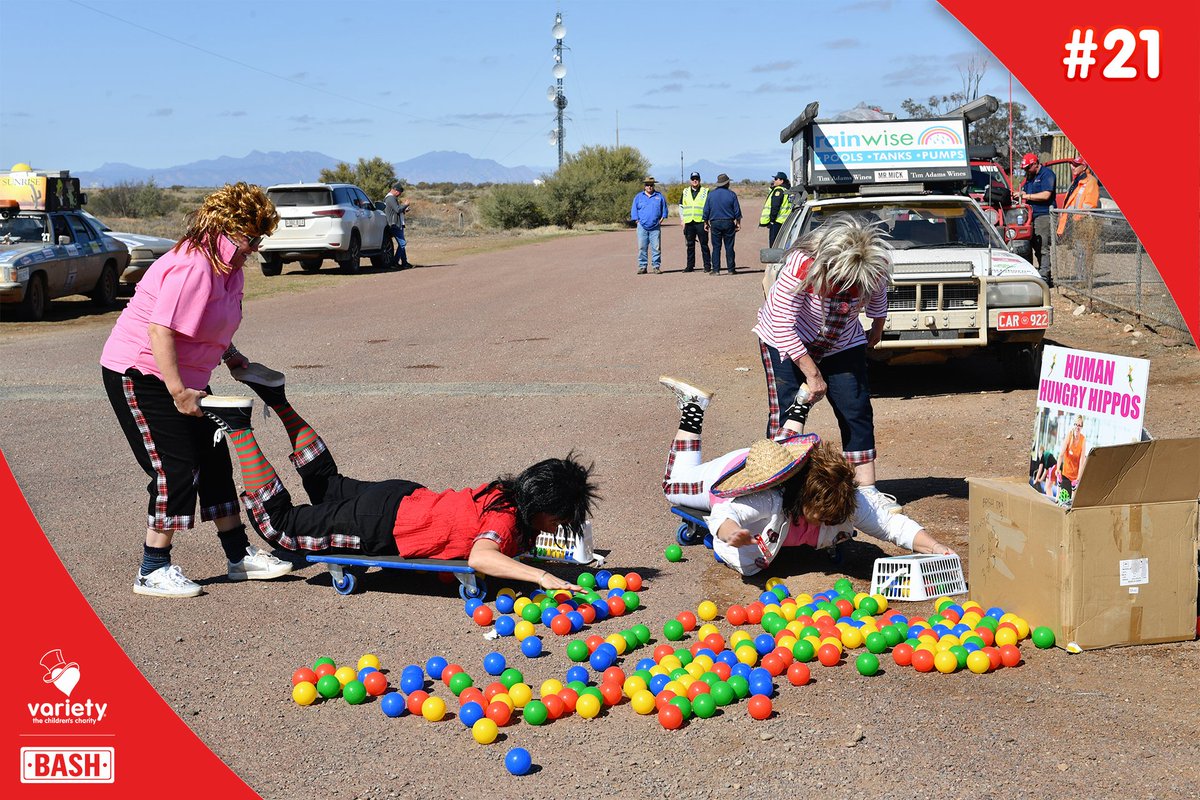 The0ptionCartel's tweet photo. #21 - FUN or MADNESS - Some entrants enjoy taking FUN to the next level. Anyone up for a game of 'Life Size' Hungry Hippos...

#SAVarietyBash 2019 thanks to platinum sponsor 
@timadamswine.

SA Variety Bash home page - https://t.co/evsEufsICL
#Bash80in80 https://t.co/UzoeHu0ZZQ