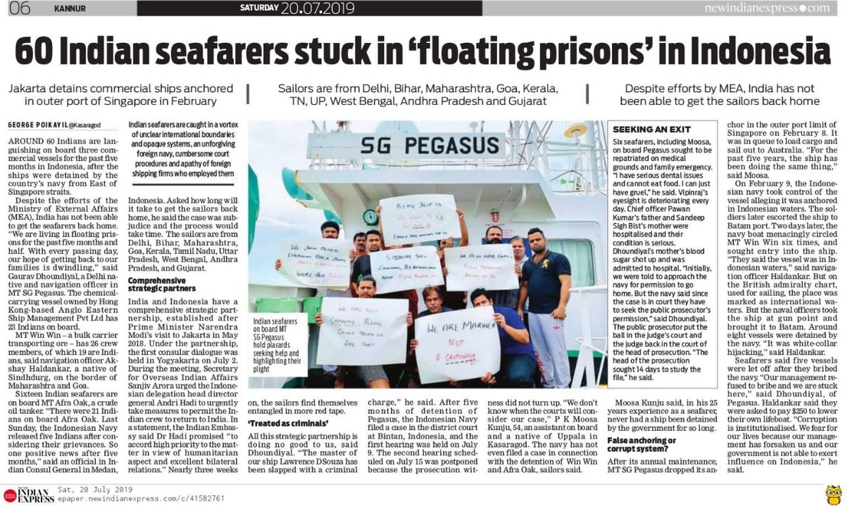 chrisence's tweet photo. #helpsgpegasussailors
@imfederation @MathewCongress @PMOIndia @PrasharSdp @TimesNow @timesofindia @SushmaSwaraj @ArnabGoswamiRtv 
Bring back our sailors home.
It's high time. Noone is bothered of the plight of our sailors. Help Help. https://t.co/CLwSWtvLBP