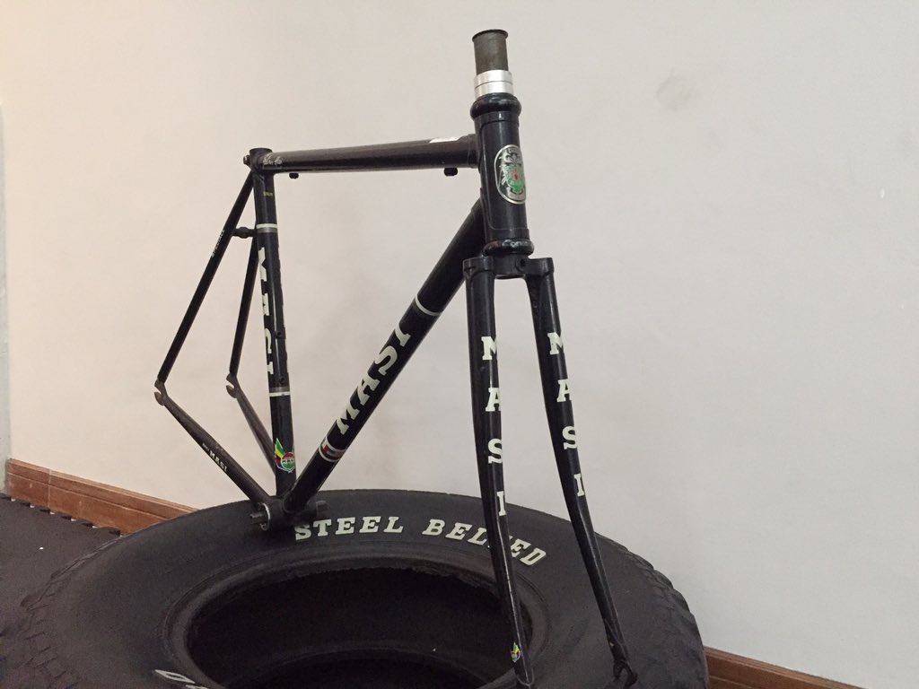 TAKASjozz's tweet photo. WTS frame set MASI sz 51, include Frame,fork,hetset,BB, lecet pemakaian. prize 5jt WA:085643631120 #fnfjb #jualfixedgear https://t.co/b4t1Ja0dvu