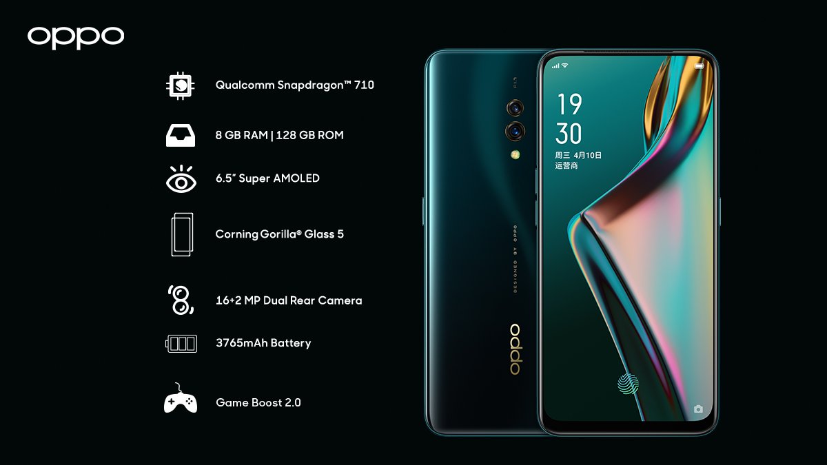 Get Ready to experience the all new #OPPOK3 📱 #DesignedToPerform, with some new and exciting feature like Transparent rising camera 📷, VOOC 3.0 ⚡️, Game Boost 2.0 🎮, Full Screen 6.5'AMOLED, Dolby Atmos 🔊 and much more 😀