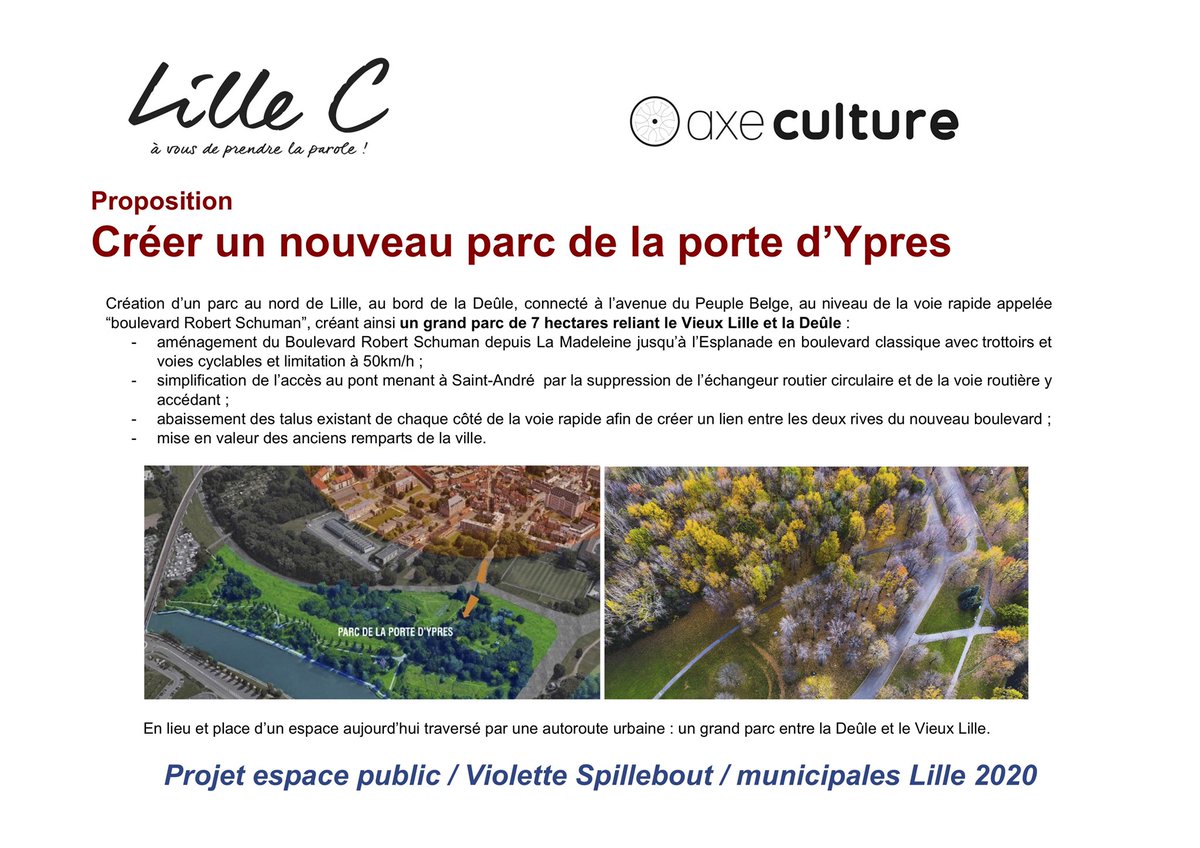 VSpillebout's tweet photo. Créer un nouveau parc de la porte d’Ypres. #TransformerLille avec #LilleC @VSpillebout https://t.co/oHrimZEJyJ