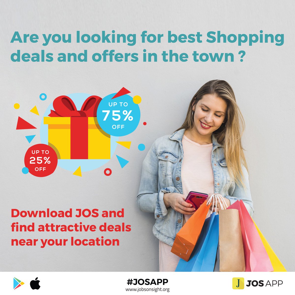 jobsonsight's tweet photo. Are you looking for best shopping deals and offers in the town?
Downloads JOS App and find attractive deals near your location
Download App- https://t.co/O5ZoeCOfNN
#josapp #jobsonsight https://t.co/6GR4oZljtx