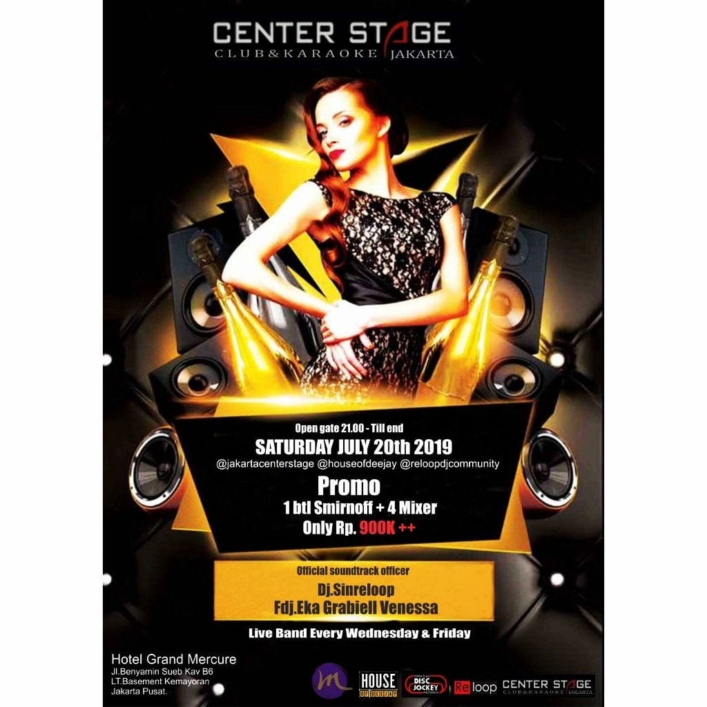 StageJakarta's tweet photo. 20 july 2019
At Center Stage
Jakarta Kemayoran
.
.
To night
.
.
#centerstagejakarta #indoclubbing #indoclubbest #partynight #dugemparty #houseofdeejay #reloopdjcommunity #dutchnation #kampar_dutch_kingdom #top100dj #idjs #lbdjs #pdji #pdjijakarta #pdjijatim #pdjiriau #pdjiofficia https://t.co/Ir7Iio70ik