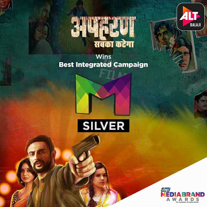altt_in's tweet photo. Not just one, but three! 💃🏻 ALTBalaji shines bright at the Afaqs Media Brands Awards 2019. Grateful for your love and support🤩
#ALTBalajiOriginal #PuncchBeat #ApharanSabkaKatega #HomeItsAFeeling https://t.co/4I3jJoIfVk