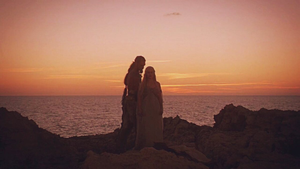 Khal Drogo // Daenerys Targaryen // 1.01 Winter is Coming. 
<a href="/GameOfThrones/">Game of Thrones</a>