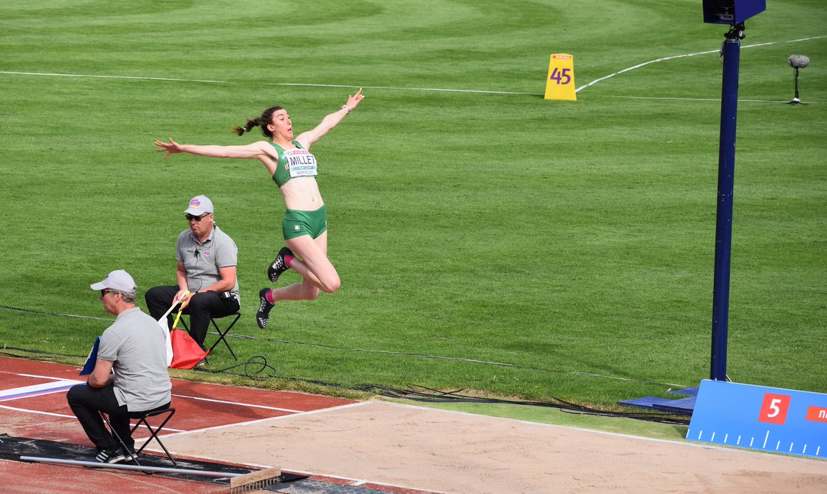 Flying without wings, <a href="/millet_ruby/">Ruby Millet</a> improves to 6.09m in round two 🇮🇪🚀🇮🇪