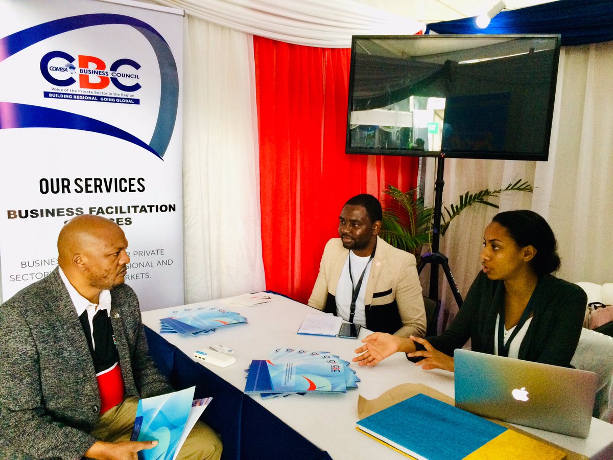 COMESABusiness's tweet photo. Visit us at our stand, on this last day of #kenyatradeweek2019 , for information on how the CBC can support your business’s growth within the region #COMESASource21 https://t.co/ZQo9nnGHaE