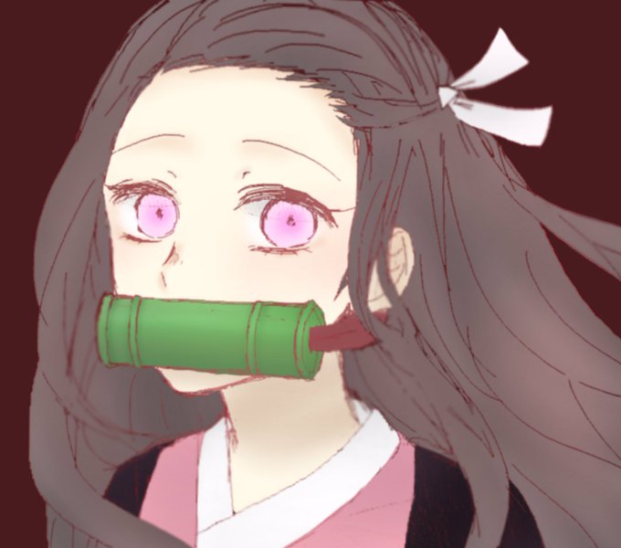 夢月さんがTwitterに投稿した竈門禰豆子(鬼滅の刃)のイラスト。