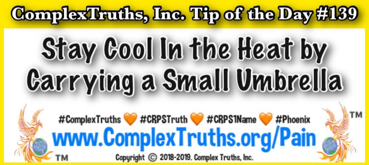 ComplexTruths's tweet photo. What tricks do you use to cool off in the heat? βοΈhttps://t.co/CJMx94MHG2 #ComplexTruths #CRPS #RSD #CRPSType1 #CRPSType2 #spoonies #spoonielife #spooniesupport #spooniewarrior #painsomniaΒ #spoonie #thespooniesisterhood #chronicillnesswarrior #chronicillness #disability #spoons https://t.co/QX38v5pPZN