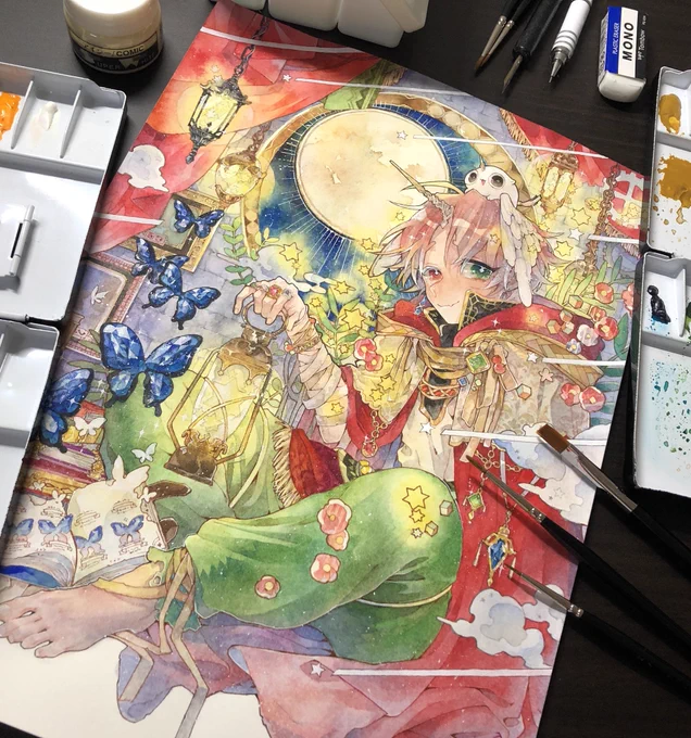 担当した表紙の作業過程写真
(掲載許可済) 