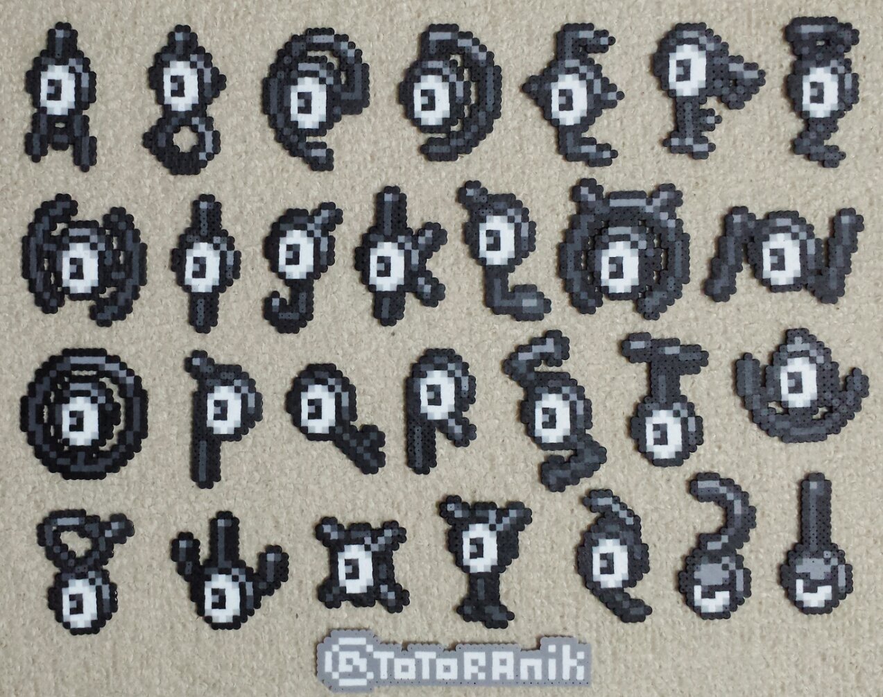 ととらに 在 Twitter 上 アンノーン文字 一覧 アイロンビーズ ナノビーズ ポケモン T Co Kk8evrx7qe Twitter