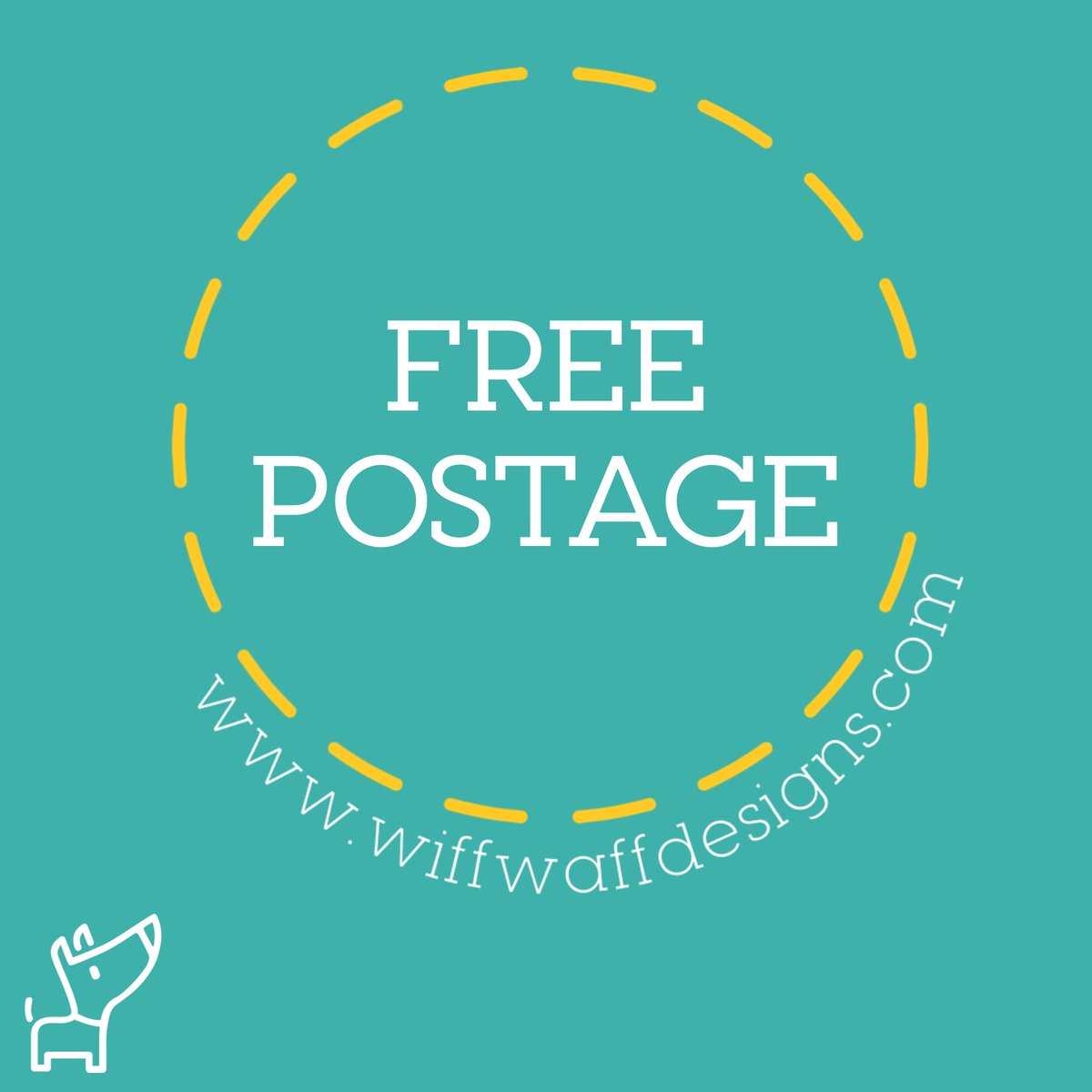 Use code FREEPOST at wiffwaffdesigns.com this weekend only 🐾