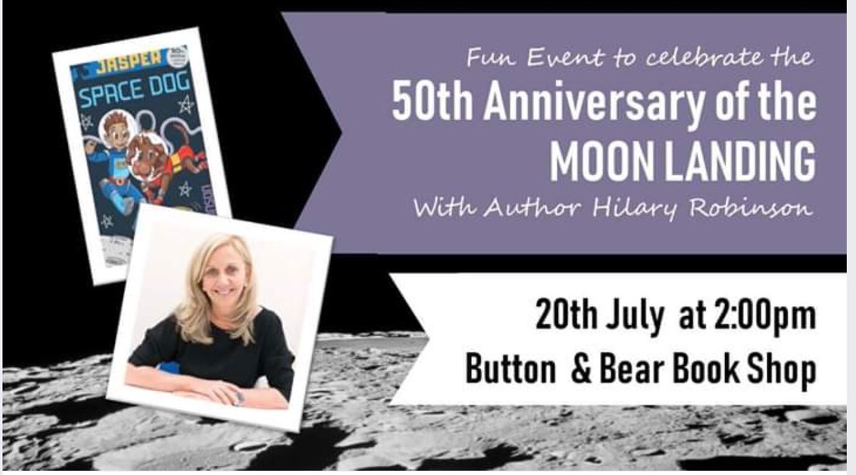 HilsRobinson's tweet photo. #Shrewsbury! We’re celebrating the 50th anniversary of the first moon landing today 🌓 @buttonbearbooks 🚀🚀 Join in the fun 🎉 Details here. https://t.co/FYG7KB6dmL #Shrewsbury @p @Shrewsbookfest @BBCShropshire @shropshirelive #Apollo50th #MoonLanding50 #MOONLanding #moon https://t.co/FNE8FHjRhW