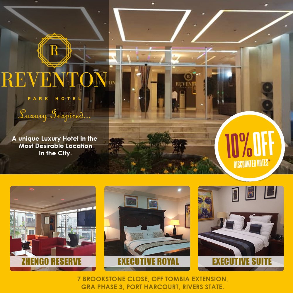 When next you visit PH and you need somewhere luxurious and safe to stay at hit me up! #DiscountedRates #ReventonParkHotels #LuxuryInspired
