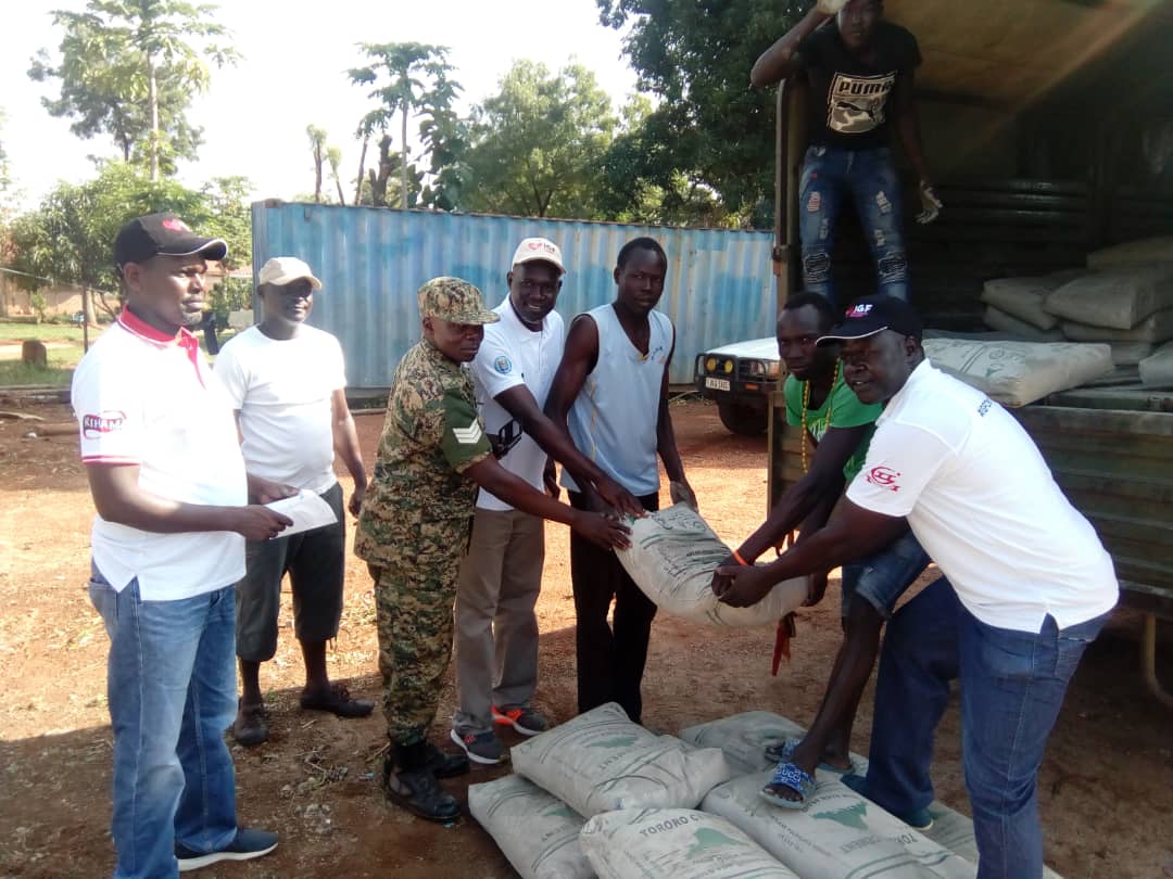 GleesonWalk's tweet photo. Uganda Police Defence Forces (UDPF) contributed 50 bags of cement for the Irene Gleeson Memorial Public Library. #grateful #IGFCharityWalk19 #letsbuildthelibrary https://t.co/4WAJZkHnaP