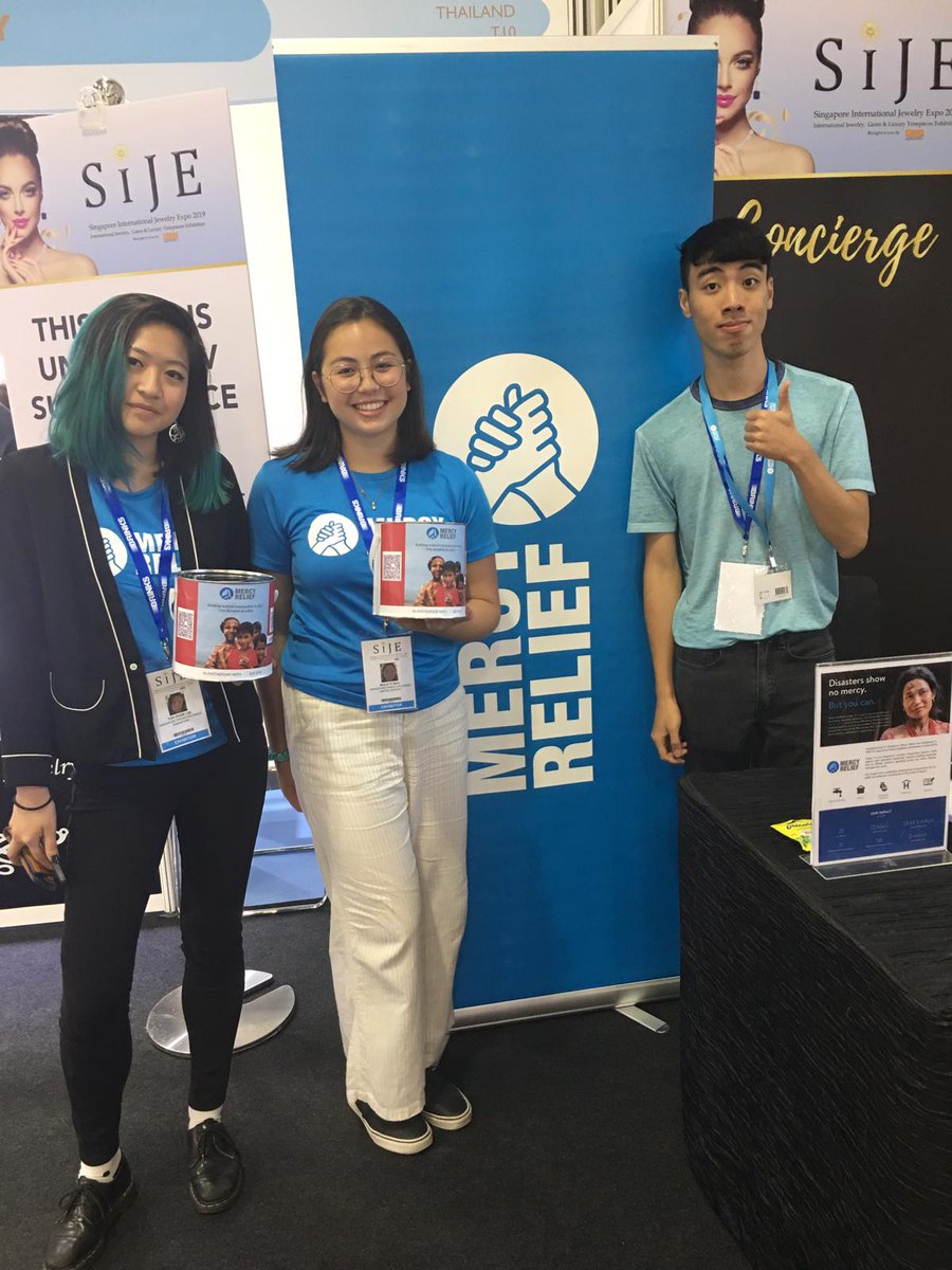MercyRelief's tweet photo. [LIVE] #MercyRelief is at the Singapore International Jewelry Expo at @marinabaysands  this weekend! Come say Hi at our booth located in Hall B to learn more about our #humanitarian work and exciting lineup of upcoming fundraising events in #Singapore! See you there! https://t.co/VWG1cBFfBV