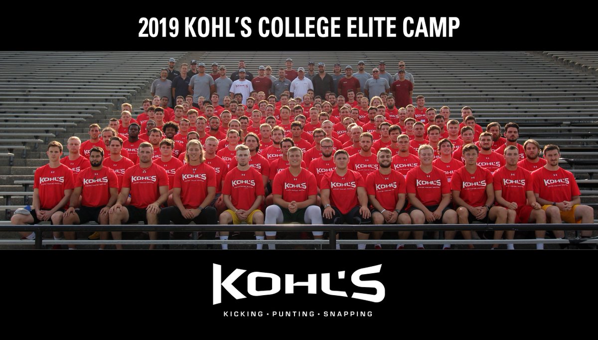The tradition continues. #KohlsElite

Another year with a GREAT group of talented college and free agent kickers, punters, and long snappers from around the country. A vast majority of the college football landscape was represented.