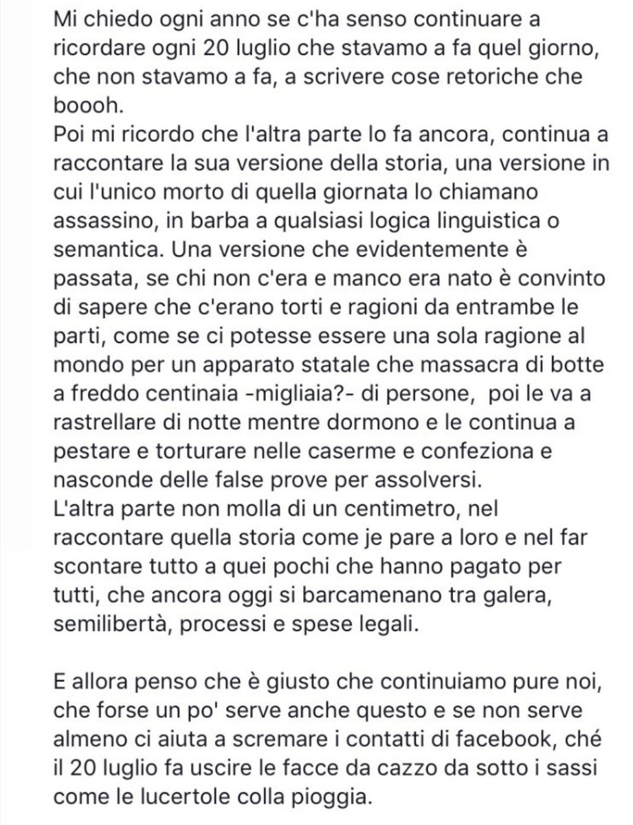zerocalcare's tweet image. Vabbé prima dei social in questa data potevamo solo attacchinare i plotter e fare le scritte e quindi dovevamo essere sintetici per forza. Adesso invece possiamo attaccare bei siluri emo. Sicuro era meglio prima.

Se oggi semo così, è perché 18 anni fa stavamo là.