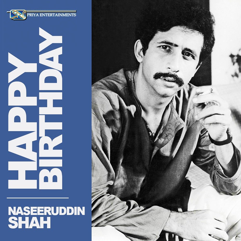 Wishing one of the versatile actors of Indian Cinema, Naseeruddin Shah, a Very Happy Birthday. 