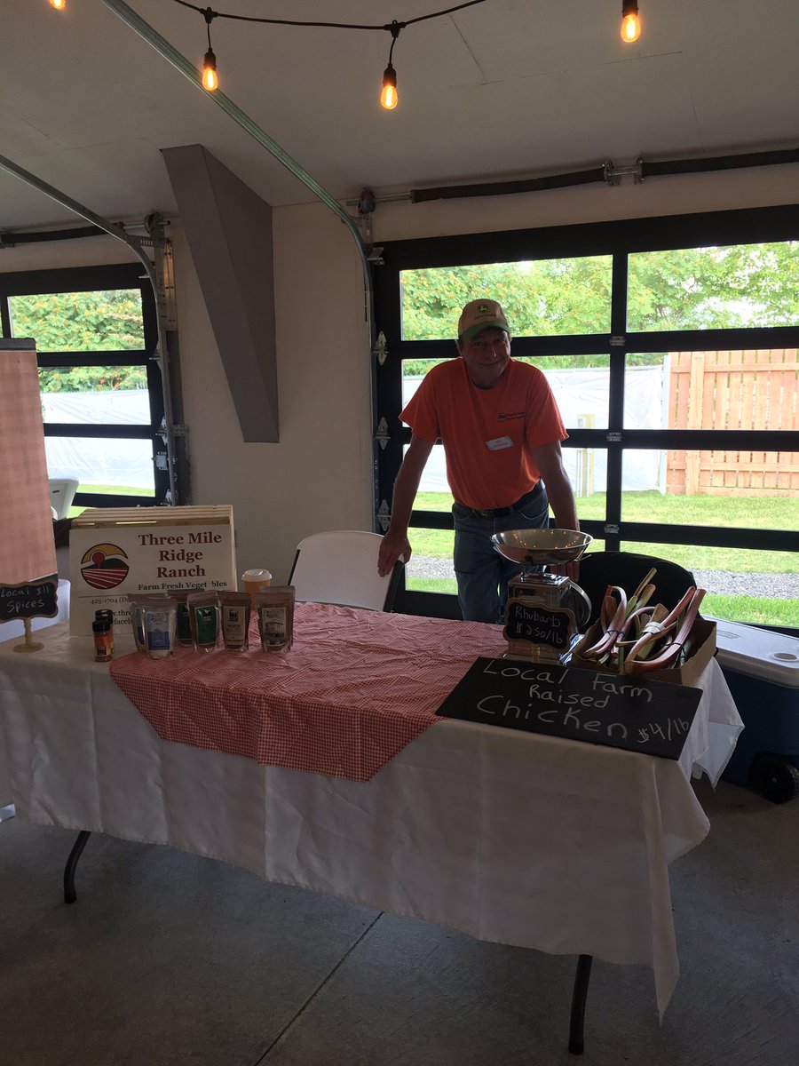 At the market with our chicken!