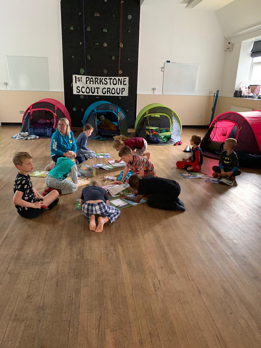 1stParkstone's tweet photo. We have 4 tired Leaders today after last nights Beaver Sleepover for the end of term!

Tents, Smores and Lego movies were enjoyed by all! The Leaders are now going back to bed for the day! 😴 https://t.co/GqdiHbnr31