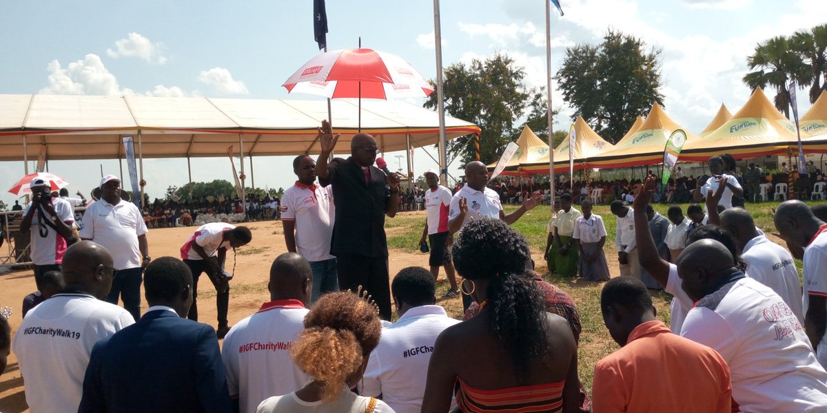 Sleeplessness25's tweet photo. There is nothing that prospers without the will of the Lord, @LukeOrombi speaking blessings upon the lives of all revelers gathered at #IGFCharityWalk19 in Kitgum this afternoon.

#NorthflyMedia https://t.co/w9jdpfhEpD