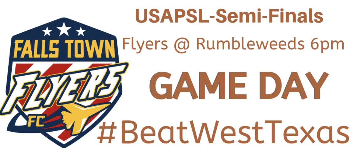 FallsTownFlyers's tweet photo. It's Game Day for your FALLS TOWN FLYERS!
Game at Odessa tonight at 6pm! #USAPSL #FallsTownFlyers #BeatWestTexas https://t.co/k2jsrK3M6B