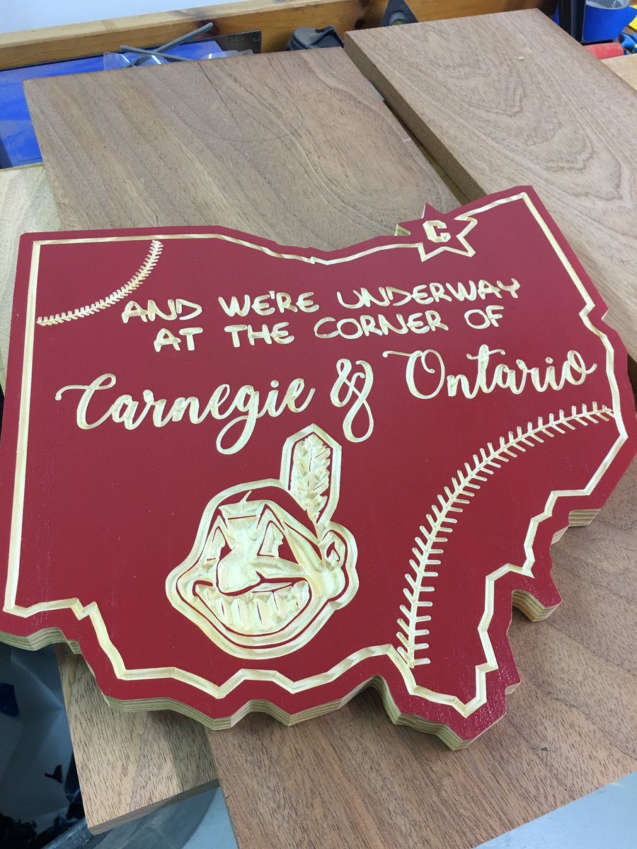 BenchmarkSigns's tweet image. What’s up #tribetown ! #Cleveland #Indians #clevelandindians #BaseBall #tribetime #clevelandvstheworld #theland #cle #woodensign #chiefwahoo #Ohio #mancave