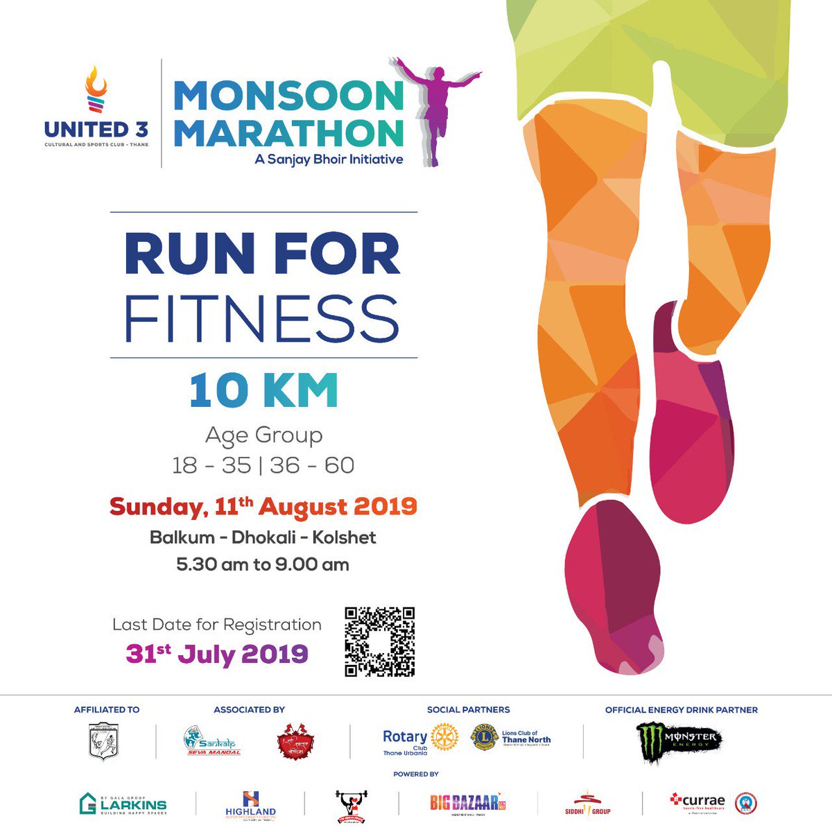 u3sportsclub's tweet photo. Run For Fitness...!!!
https://t.co/eA9yp8REvB
https://t.co/uO3kebPN7U
#U3MonsoonMarathon #U3Run #U3Runner #RunForFun #Thane #Run #Fitness #green #health #sports #passion #Fun #SeriousRunners #Monsoon #Marathons #10km #5km #3km #united3 #Mumbai #Thane #Monster #energy https://t.co/TZCHWQRbOx