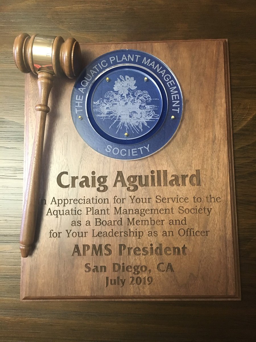 lsuaggie's tweet photo. Thank you APMS for allowing me to serve as your President this past year. It was an honor and a privilege. Also thanks to Winfield United for allowing me the time to serve.@winfieldpro @APMSociety we had a great convention with over 200 attendees.#aquaticweeds https://t.co/EB9kmlFrdd