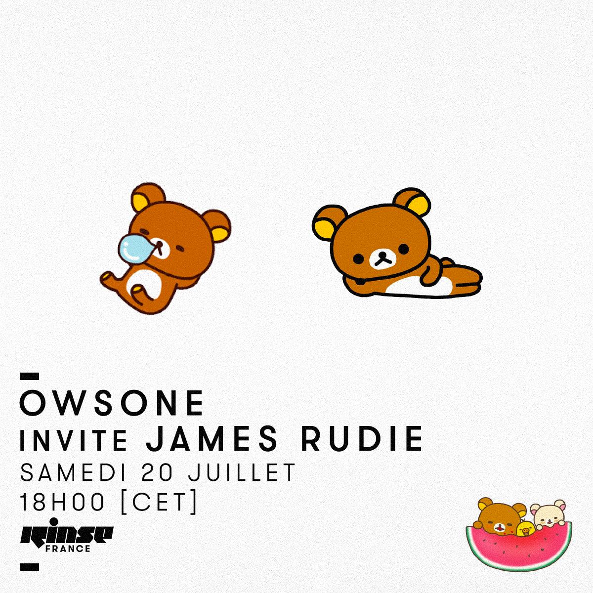 #Owsone prends le contrôle de la radio jusqu'à 20h en compagnie de son invité #JamesRudie !

🎶
- soundcloud.com/james_rudie

Retrouvez toutes ses anciennes émissions juste ici >>>
rinse.fr/?s=Owsone

#verrouillé 🔒 >>> rinse.fr/player