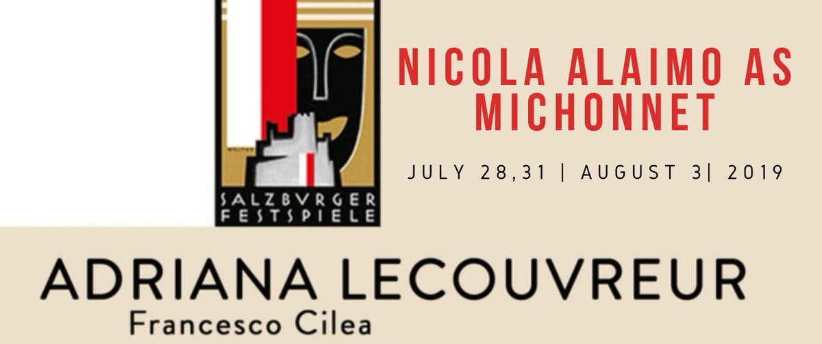 I'm very proud to return at @salzburgerfestspiele and happy to sing #michonnet in Cilea's 'Adriana Lecouvreur' with my brilliant colleagues @AnnaNetrebko @AnitaRachveli  @eyvazov_yusif and the conduction of M° Marco #Armiliato. Concert version on July 28, 31 and August 3.