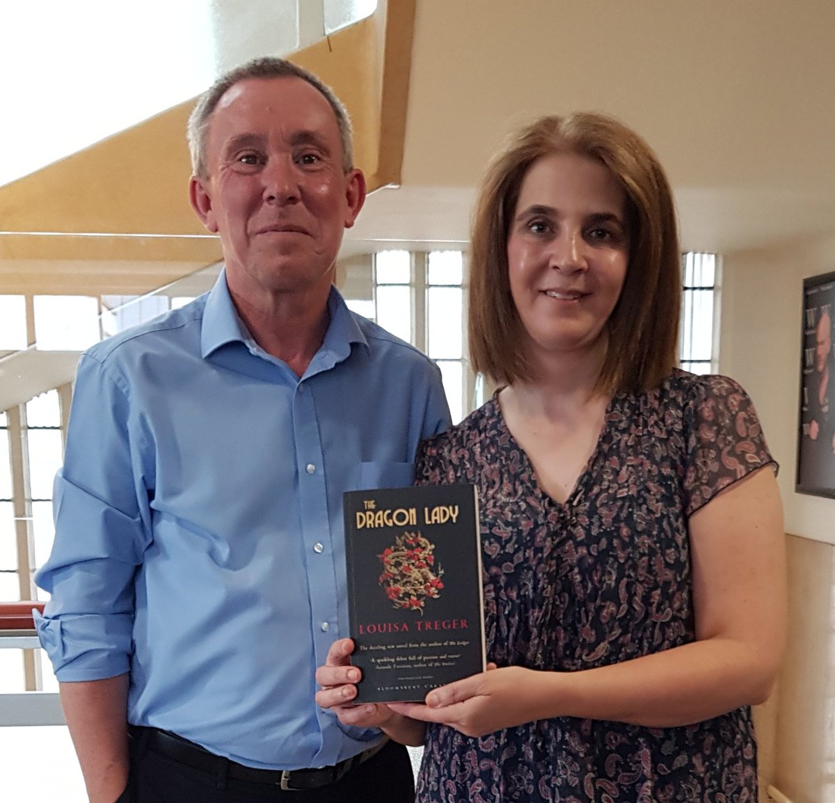 Thelastword1962's tweet photo. So pleased to have spent some time this afternoon with the lovely @louisatreger at @WaterstonesPicc   recording a podcast for The Book Ramble Podcast. Talking about Louisa's latest book #TheDragonLady and about being a writer. Louisa has also signed copies that are on sale. https://t.co/YjCiZl2Vrh