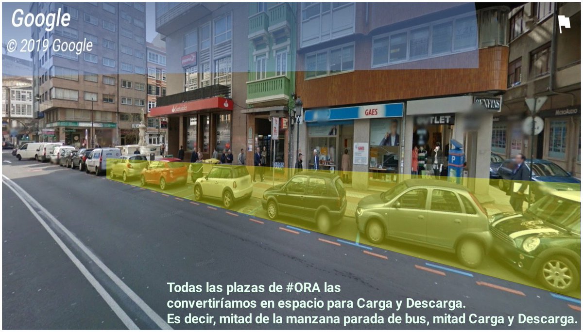 BlogBusurbano's tweet image. .En esa manzana de la #Par167 tenemos claras tres intervenciones:

1.- Sumarla a las #ParadasAccesibles, ampliando la acera y doblando su longitud!

2.- Eliminar las plazas de #ORA

3.- Habilitar zona de #CargaYDescarga desde la pz. de Sta. Catalina hasta el cruce con c/ Huertas